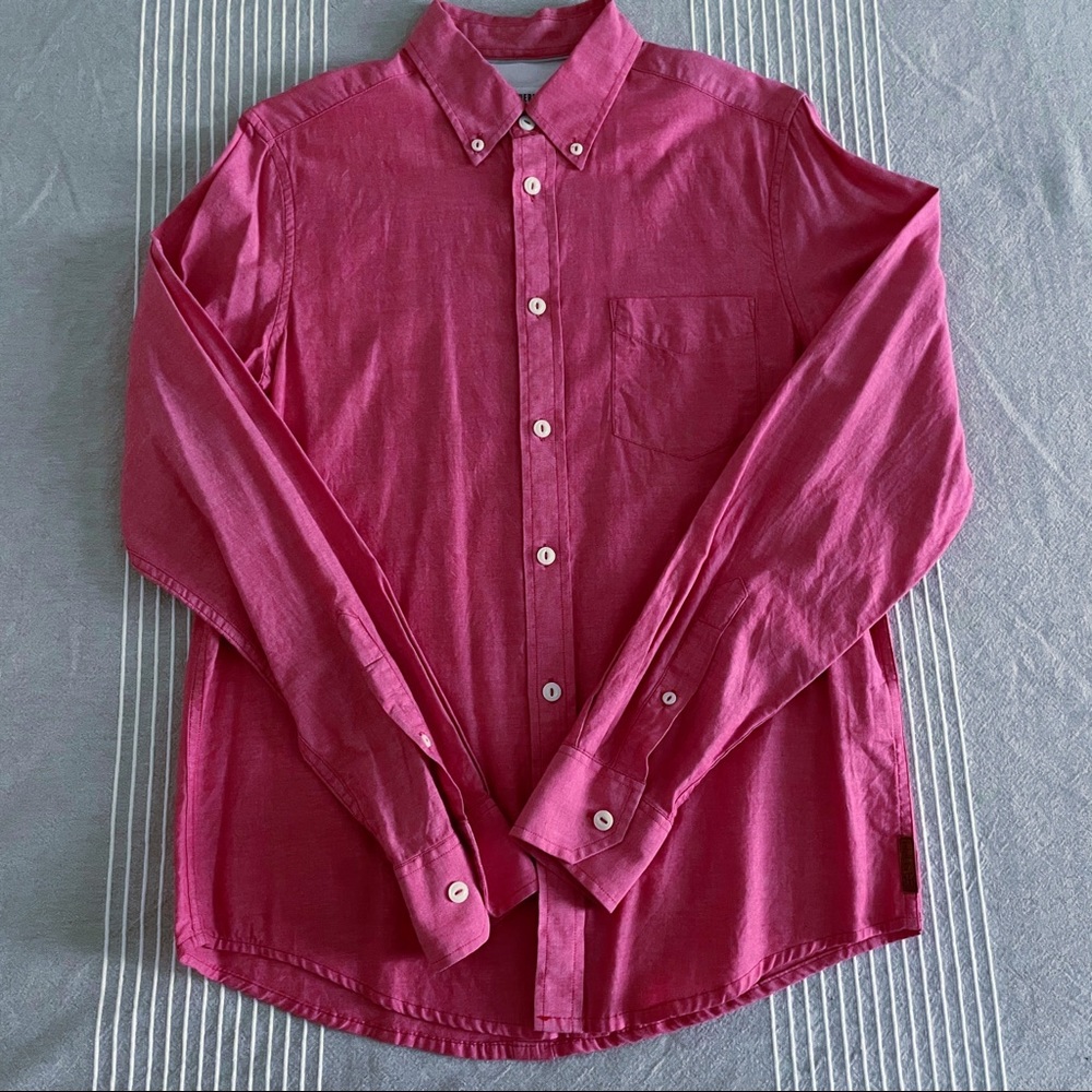 Ben Sherman: Red Chambray Button Down Ls - image 2